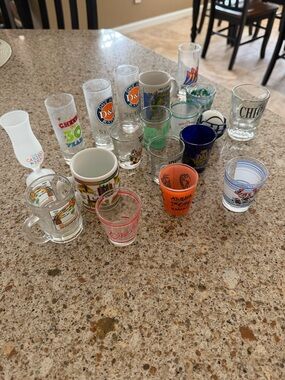 Assorted Shot Glass and Mug Lot - Multicolor